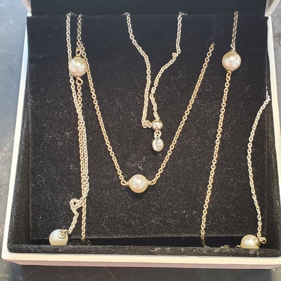 Pandora silver and pearl necklace - Picture 2 of 3